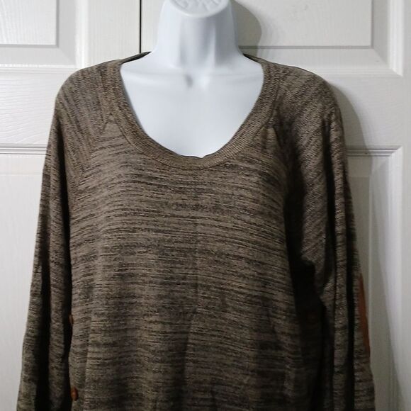 Perch by Blu Pepper Elbow Patch Sweater Sz 2XL Lightweight NWOT - Picture 3 of 6